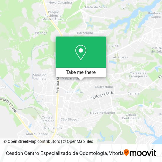 Cesdon Centro Especializado de Odontologia map