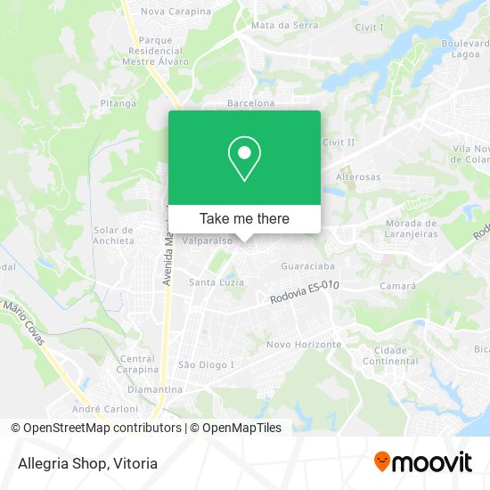 Allegria Shop map