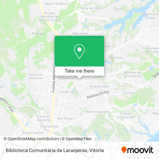 Biblioteca Comunitária de Laranjeiras map
