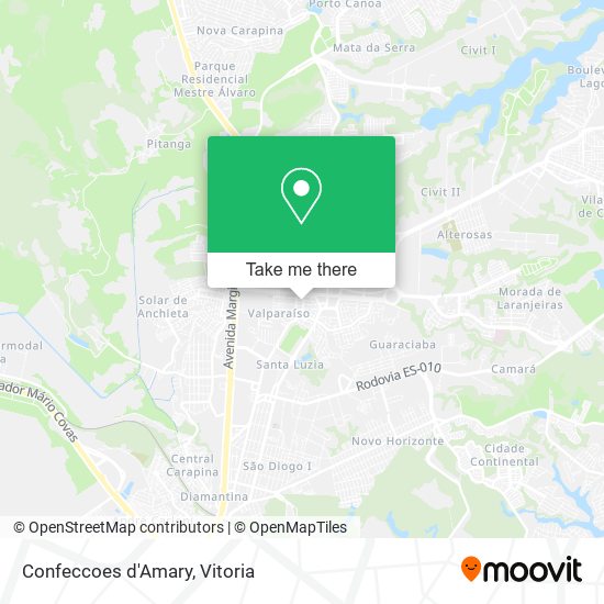 Confeccoes d'Amary map