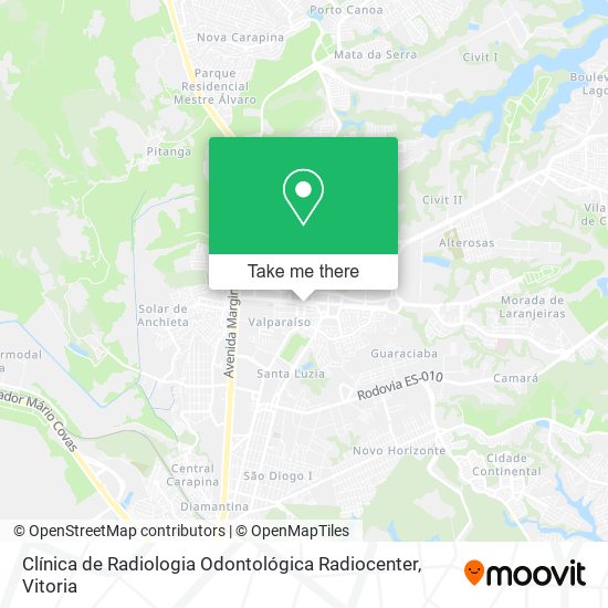 Clínica de Radiologia Odontológica Radiocenter map