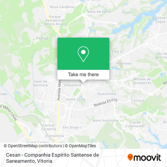 Cesan - Companhia Espírito Santense de Saneamento map