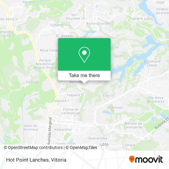Hot Point Lanches map
