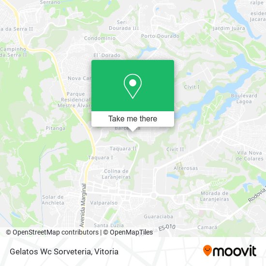 Gelatos Wc Sorveteria map