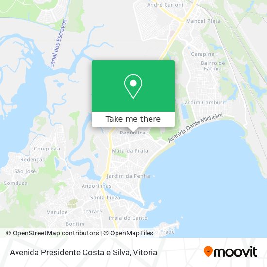 Mapa Avenida Presidente Costa e Silva