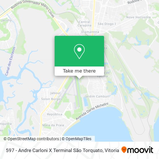 597 - Andre Carloni X Terminal São Torquato map