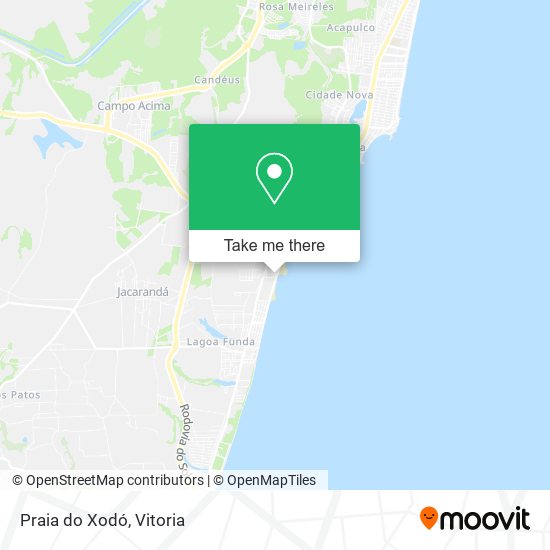 Praia do Xodó map