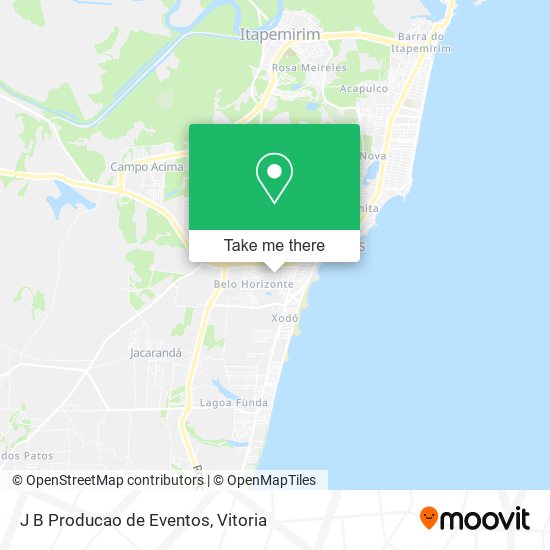 J B Producao de Eventos map