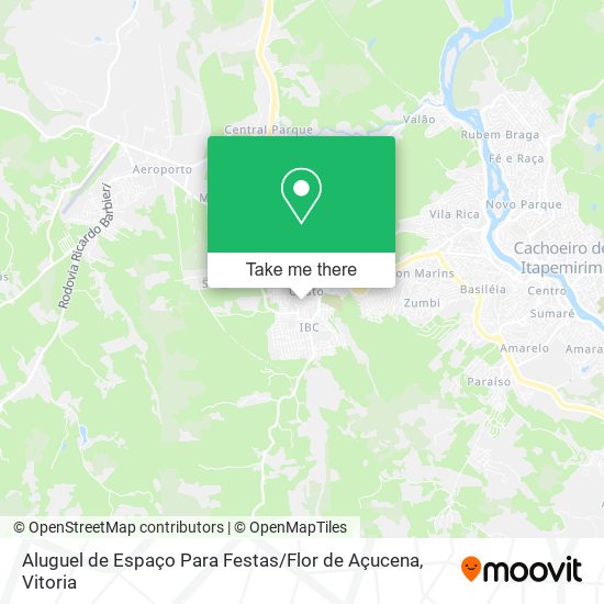Aluguel de Espaço Para Festas / Flor de Açucena map