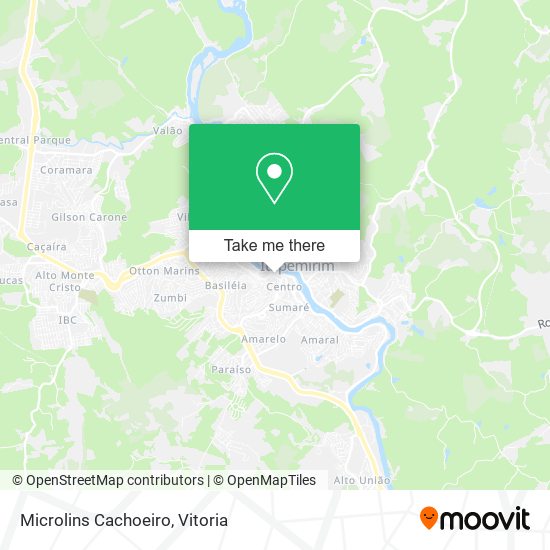 Microlins Cachoeiro map