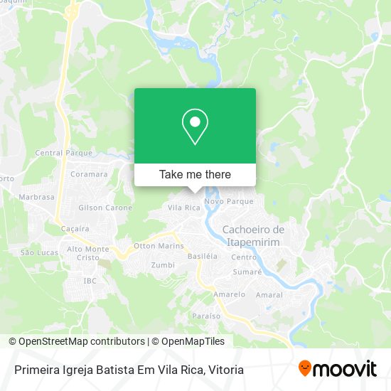 Primeira Igreja Batista Em Vila Rica map