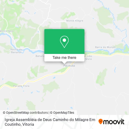 Igreja Assembléia de Deus Caminho do Milagre Em Coutinho map