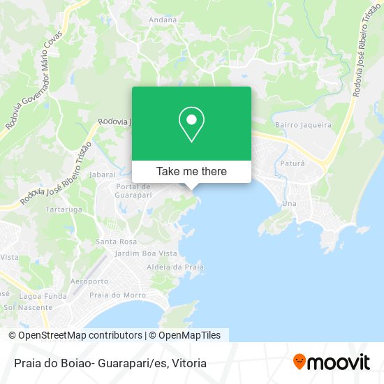 Praia do Boiao- Guarapari/es map
