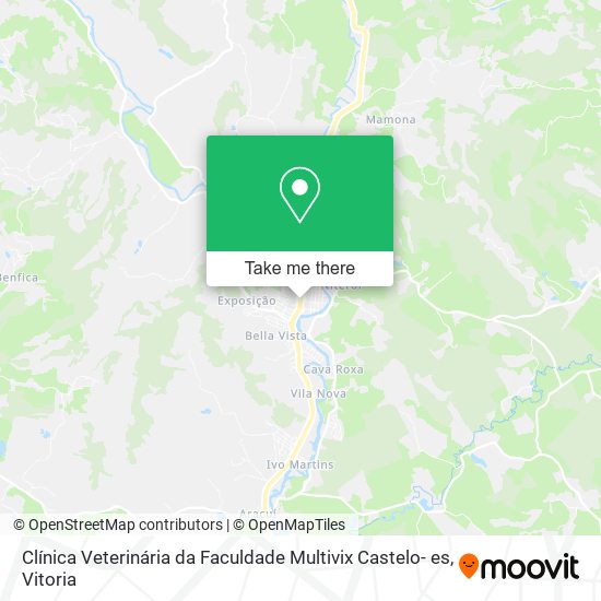 Clínica Veterinária da Faculdade Multivix Castelo- es map