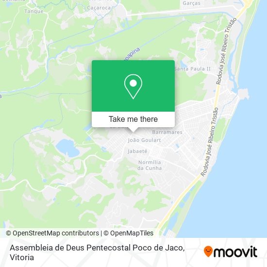 Mapa Assembleia de Deus Pentecostal Poco de Jaco