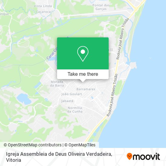 Mapa Igreja Assembleia de Deus Oliveira Verdadeira