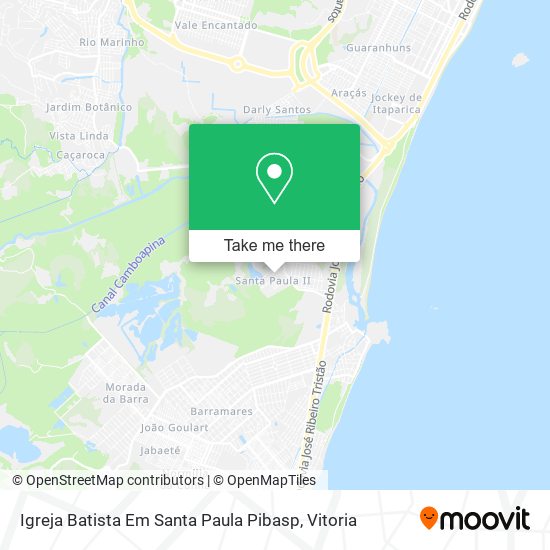 Igreja Batista Em Santa Paula Pibasp map