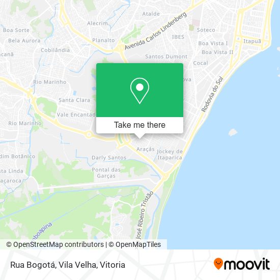 Rua Bogotá, Vila Velha map