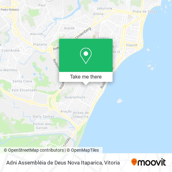 Mapa Adni Assembléia de Deus Nova Itaparica