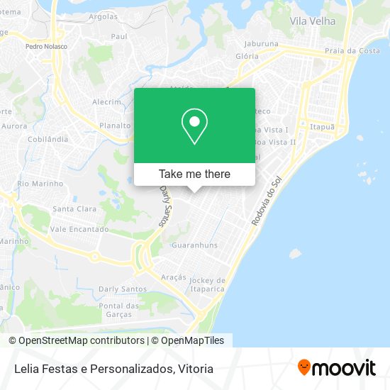 Mapa Lelia Festas e Personalizados