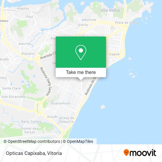 Opticas Capixaba map