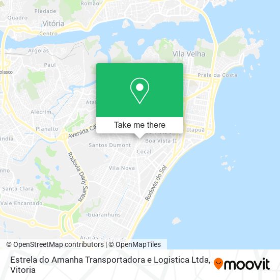 Estrela do Amanha Transportadora e Logistica Ltda map