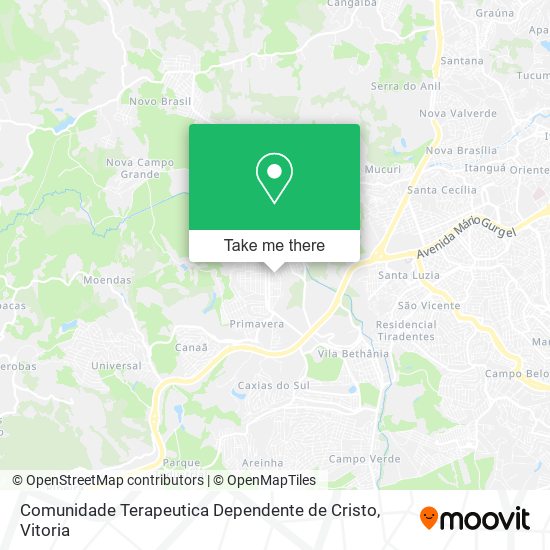Comunidade Terapeutica Dependente de Cristo map