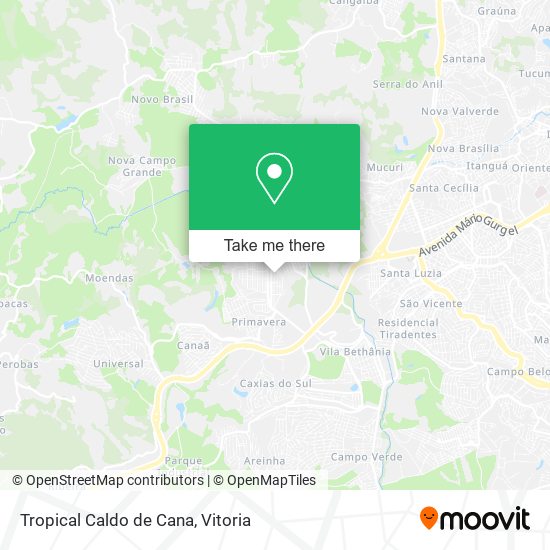 Tropical Caldo de Cana map