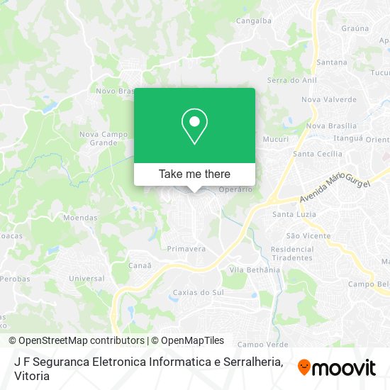 J F Seguranca Eletronica Informatica e Serralheria map