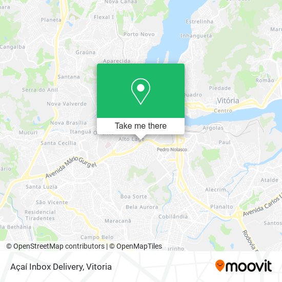 Açaí Inbox Delivery map