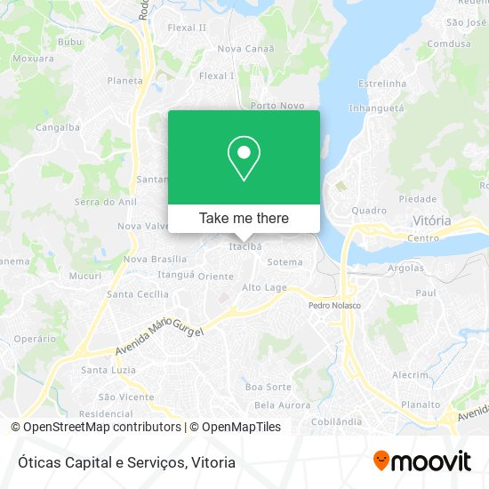 Óticas Capital e Serviços map