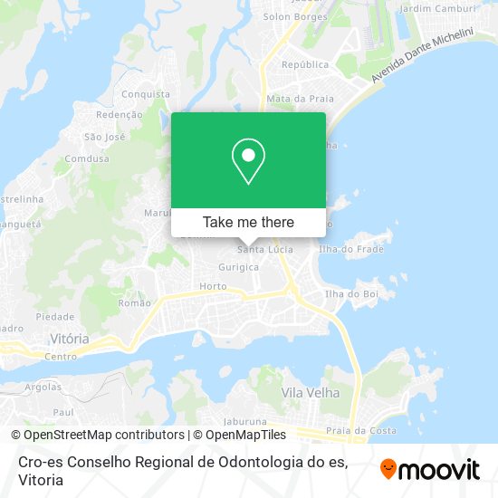 Cro-es Conselho Regional de Odontologia do es map