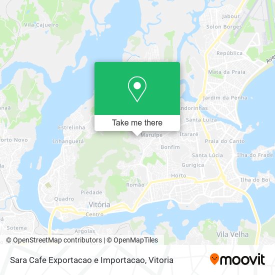 Mapa Sara Cafe Exportacao e Importacao