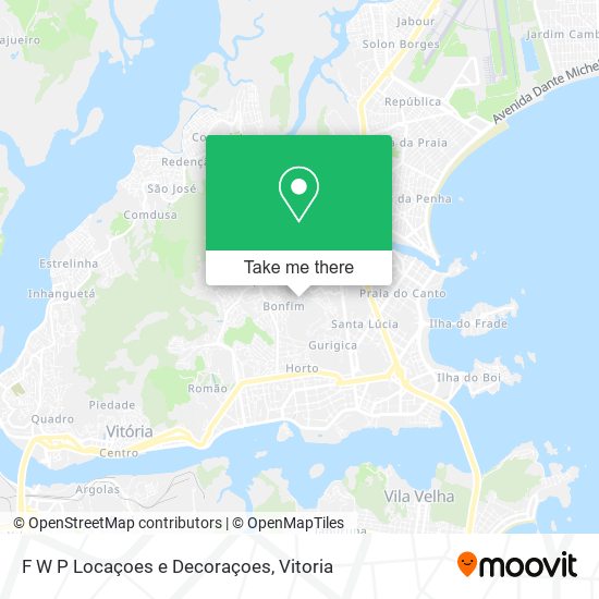 F W P Locaçoes e Decoraçoes map