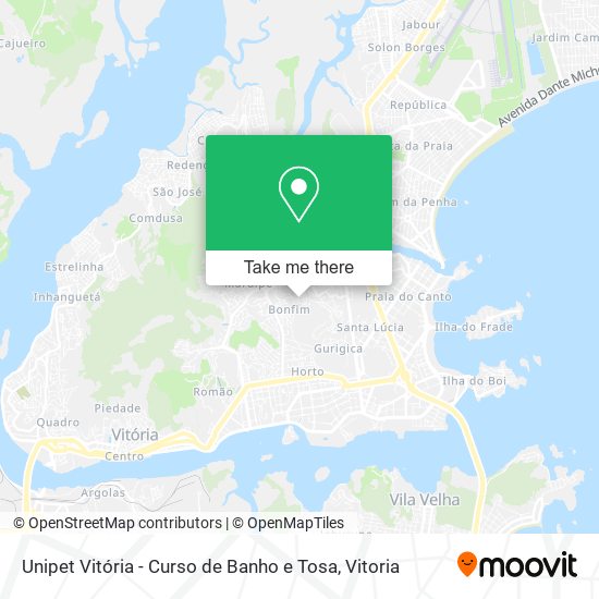 Mapa Unipet Vitória - Curso de Banho e Tosa