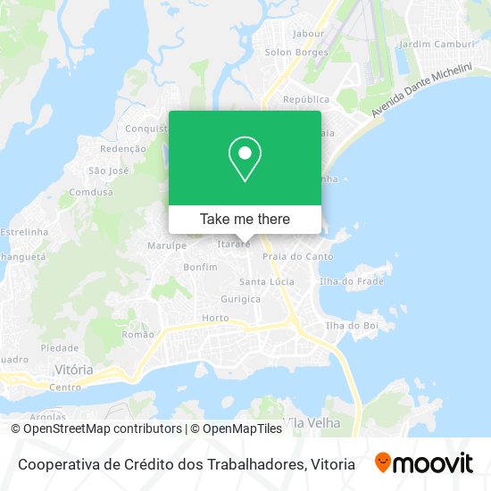 Mapa Cooperativa de Crédito dos Trabalhadores