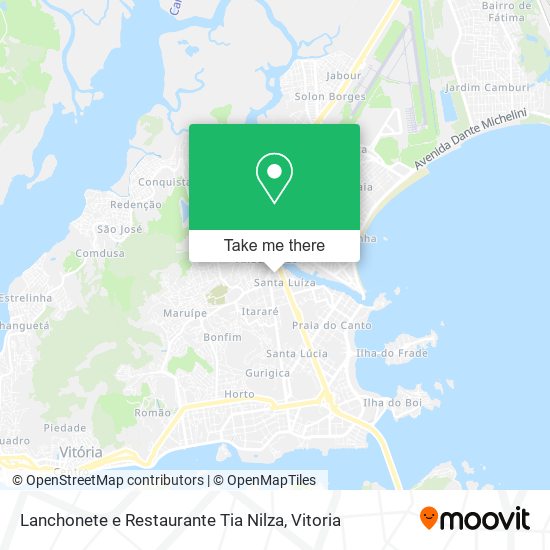 Mapa Lanchonete e Restaurante Tia Nilza