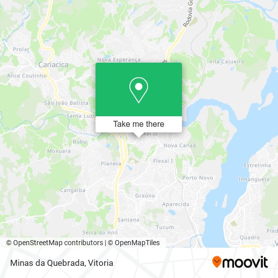 Minas da Quebrada map
