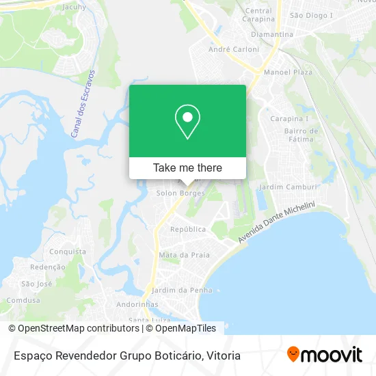 Espaço Revendedor Grupo Boticário map