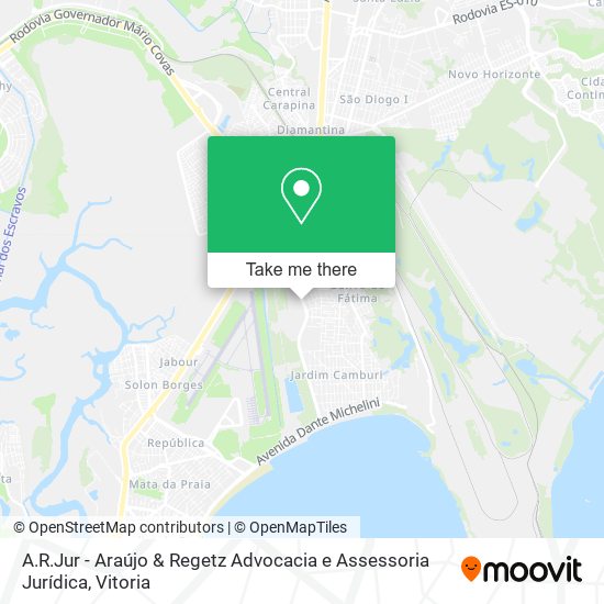 A.R.Jur - Araújo & Regetz Advocacia e Assessoria Jurídica map