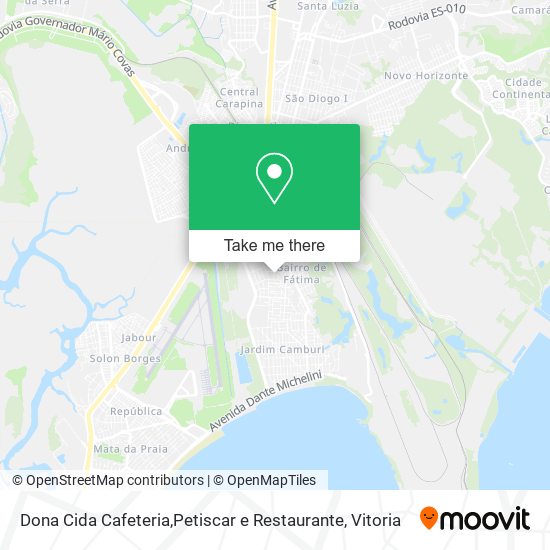 Dona Cida Cafeteria,Petiscar e Restaurante map