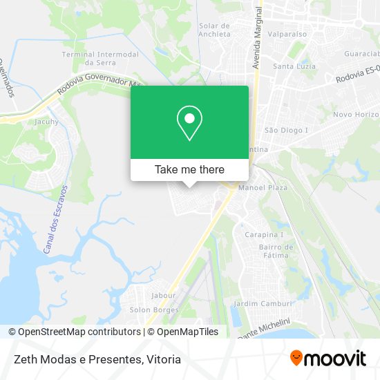 Zeth Modas e Presentes map