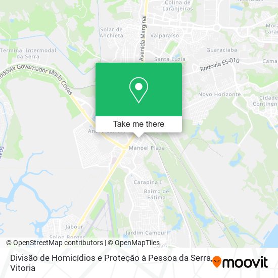 Divisão de Homicídios e Proteção à Pessoa da Serra map