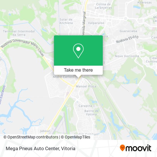 Mega Pneus Auto Center map