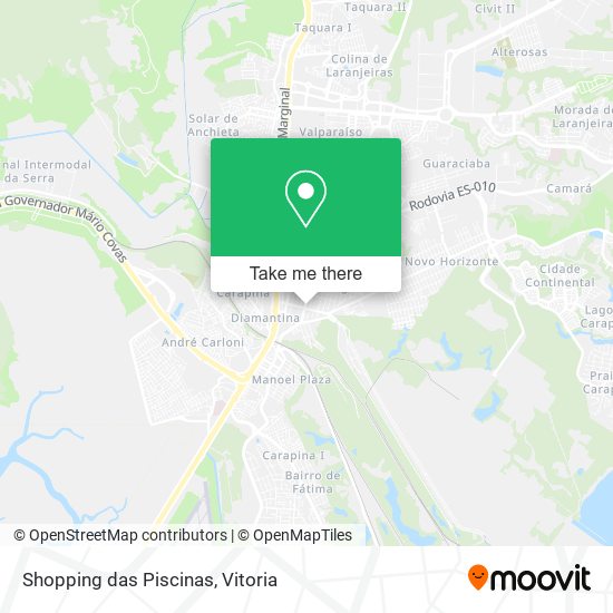 Shopping das Piscinas map