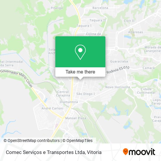 Mapa Comec Serviços e Transportes Ltda