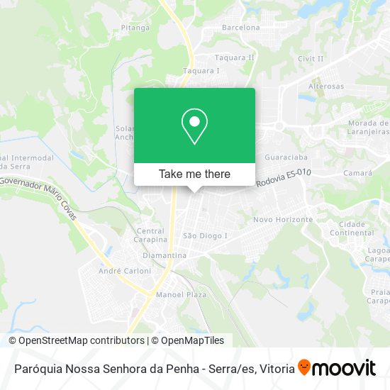 Mapa Paróquia Nossa Senhora da Penha - Serra / es