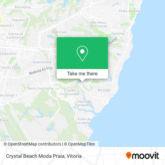 Crystal Beach Moda Praia map