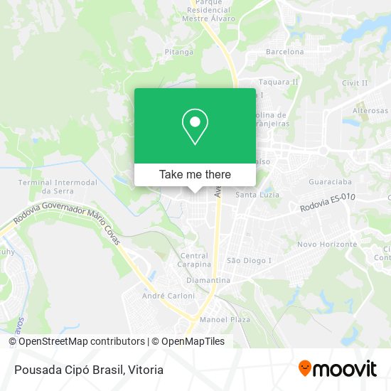 Pousada Cipó Brasil map