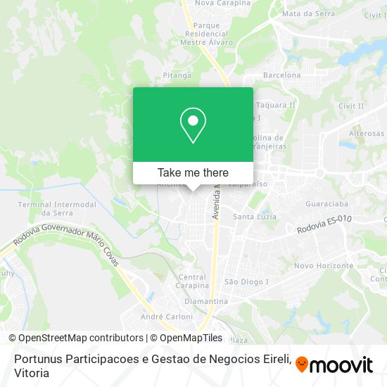 Mapa Portunus Participacoes e Gestao de Negocios Eireli